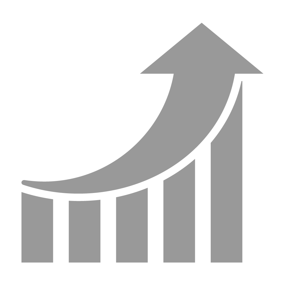 Bar Chart Showing Upward Growth