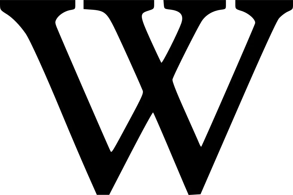 Bold Black Letter W Typography