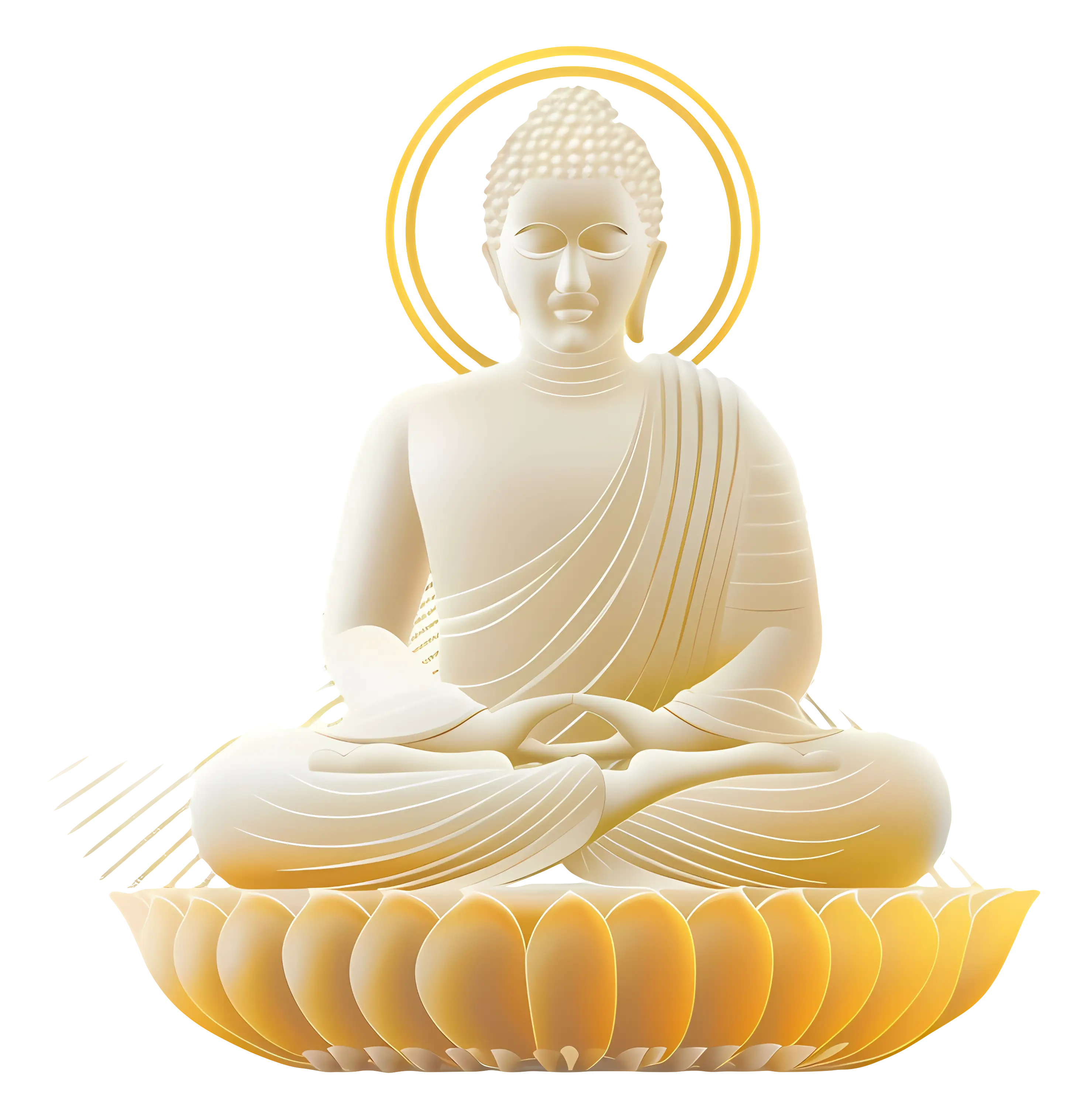 Serene Buddha Statue on Lotus