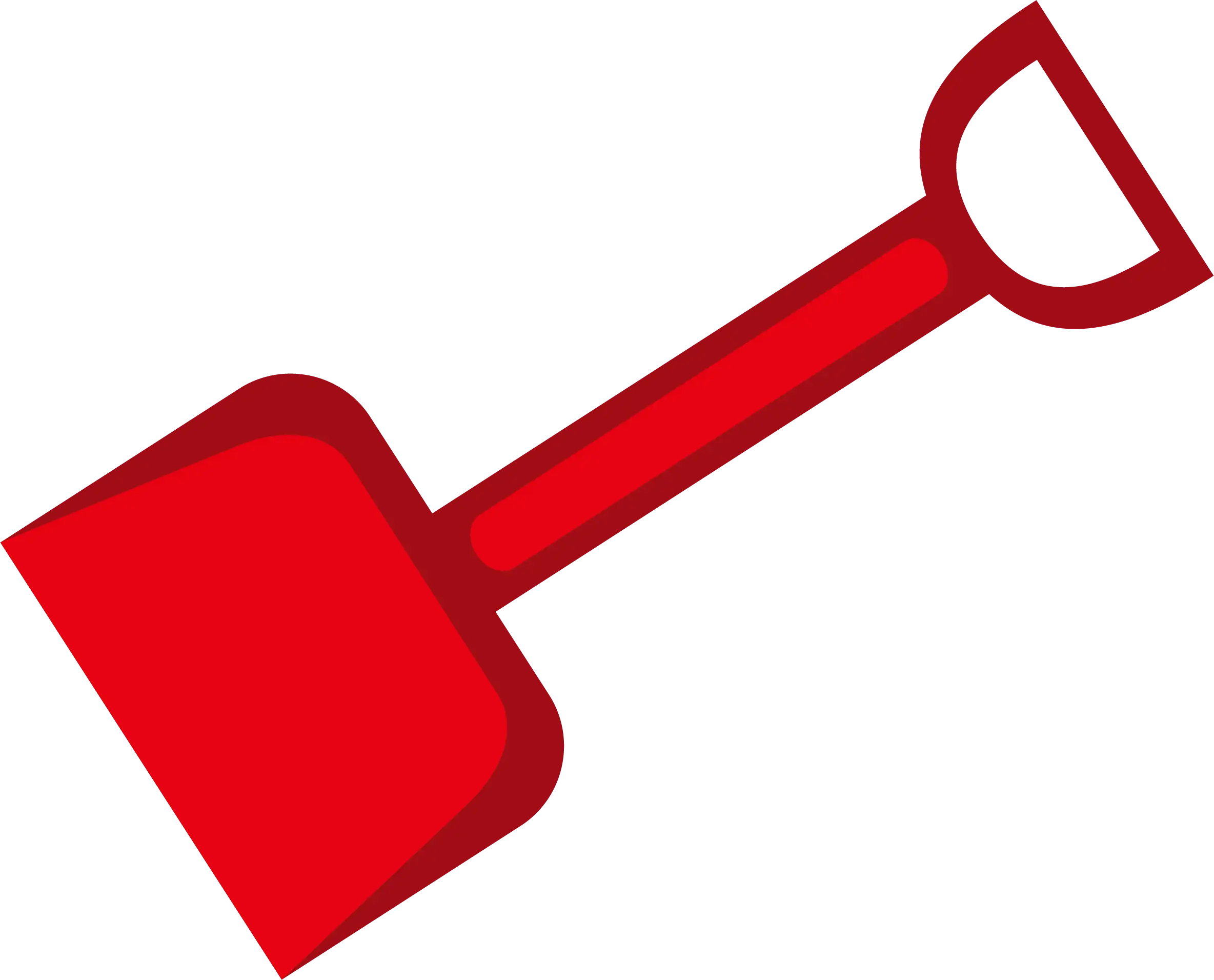 Red Shovel Illustration