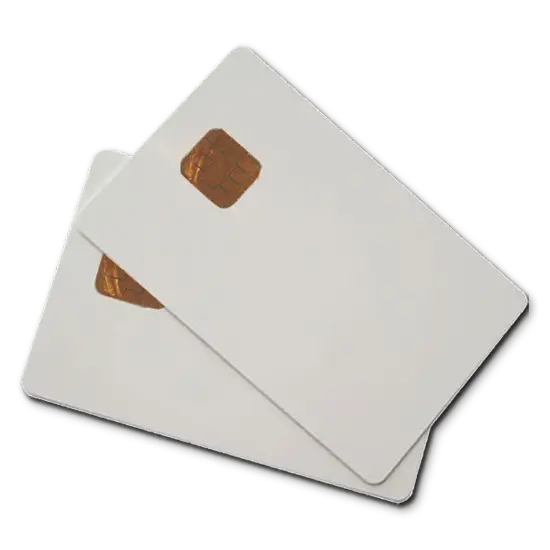White Smart Cards with Golden Chips