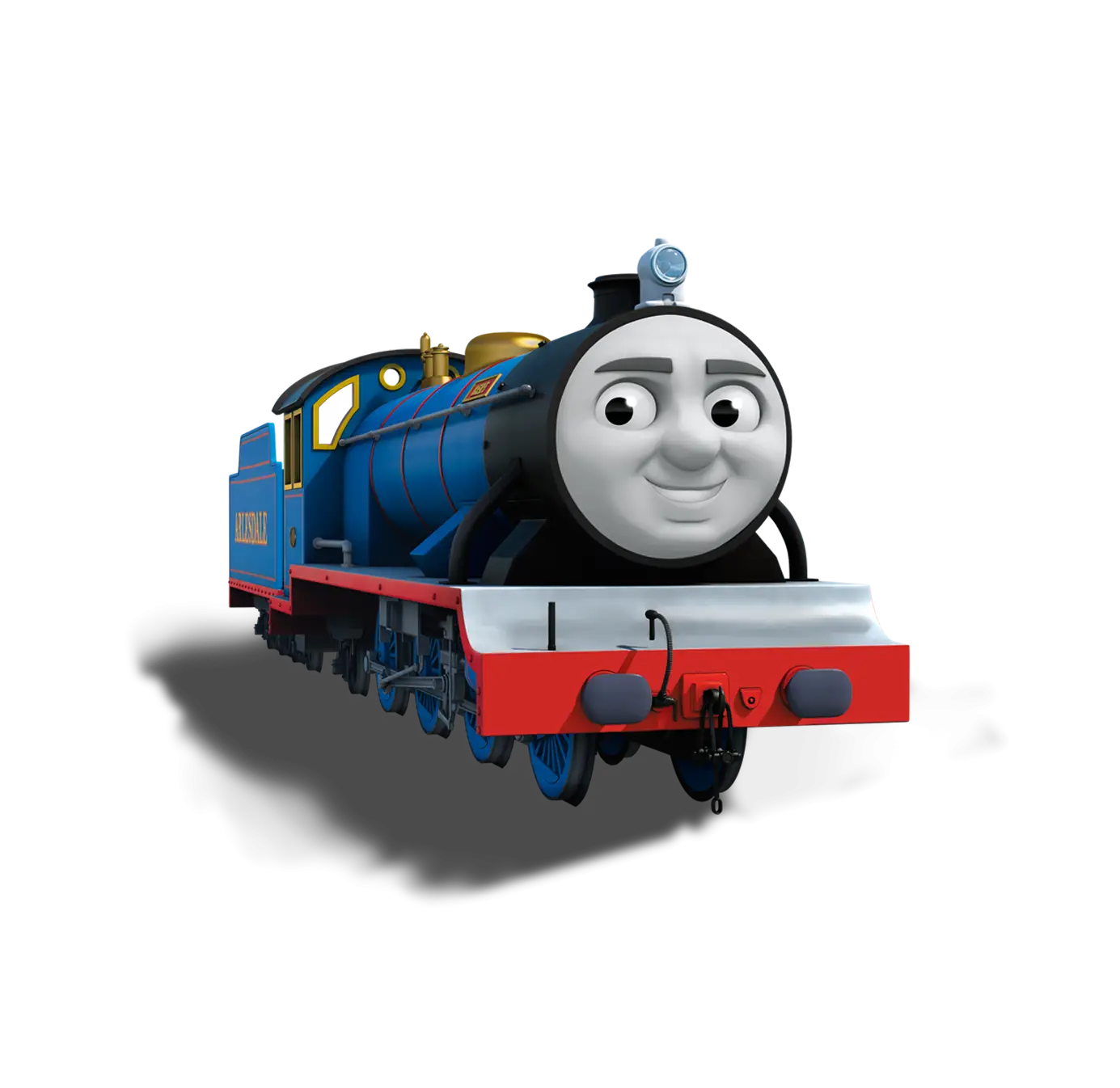 Blue Cartoon Train Illustration