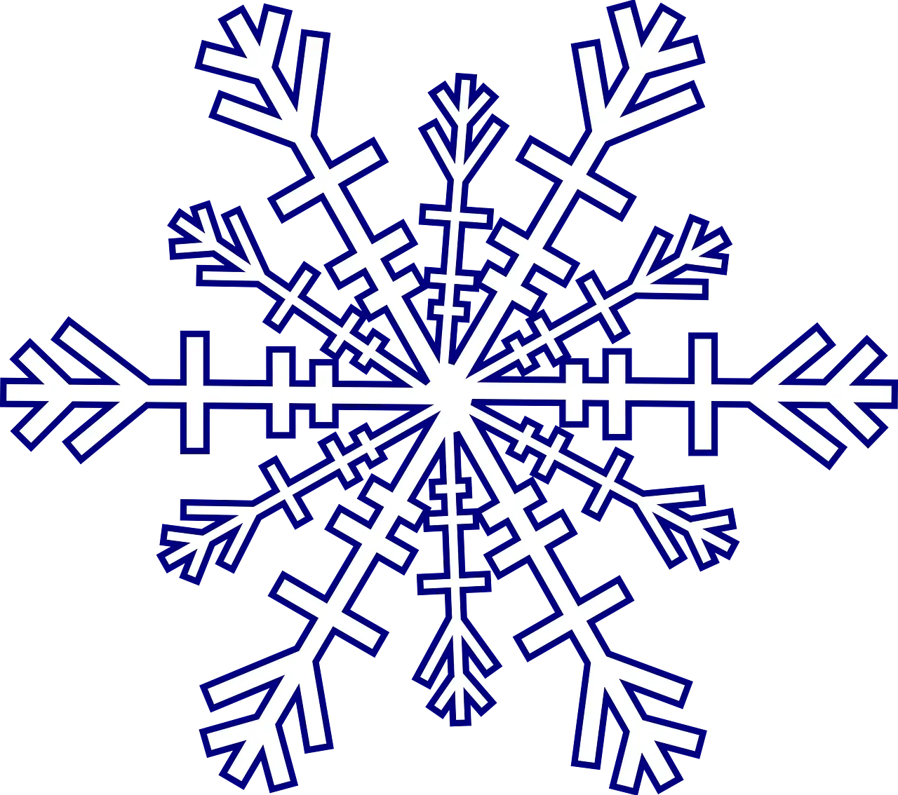 Blue Snowflake Symbol