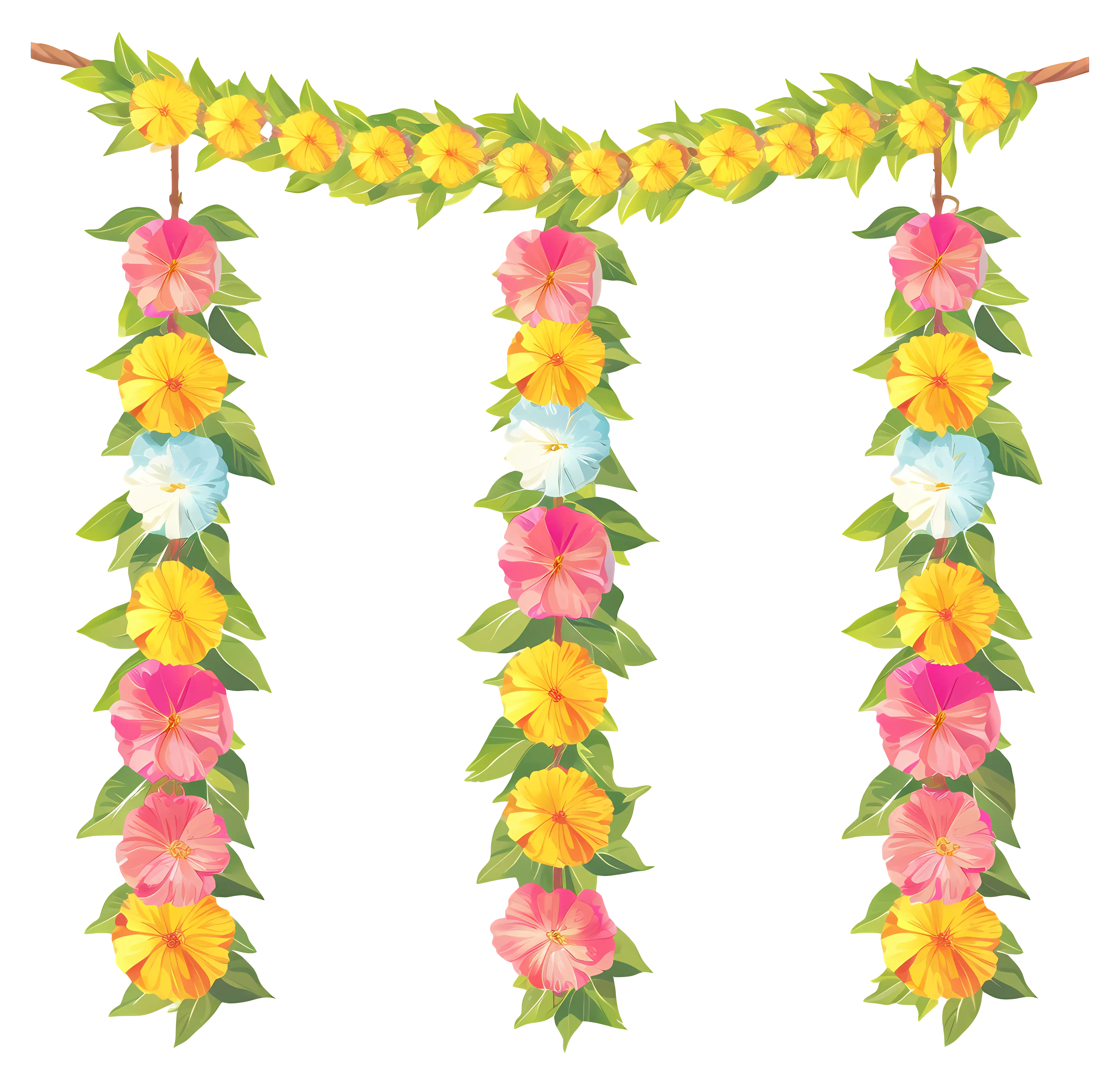 Colorful Flower Garland Decoration