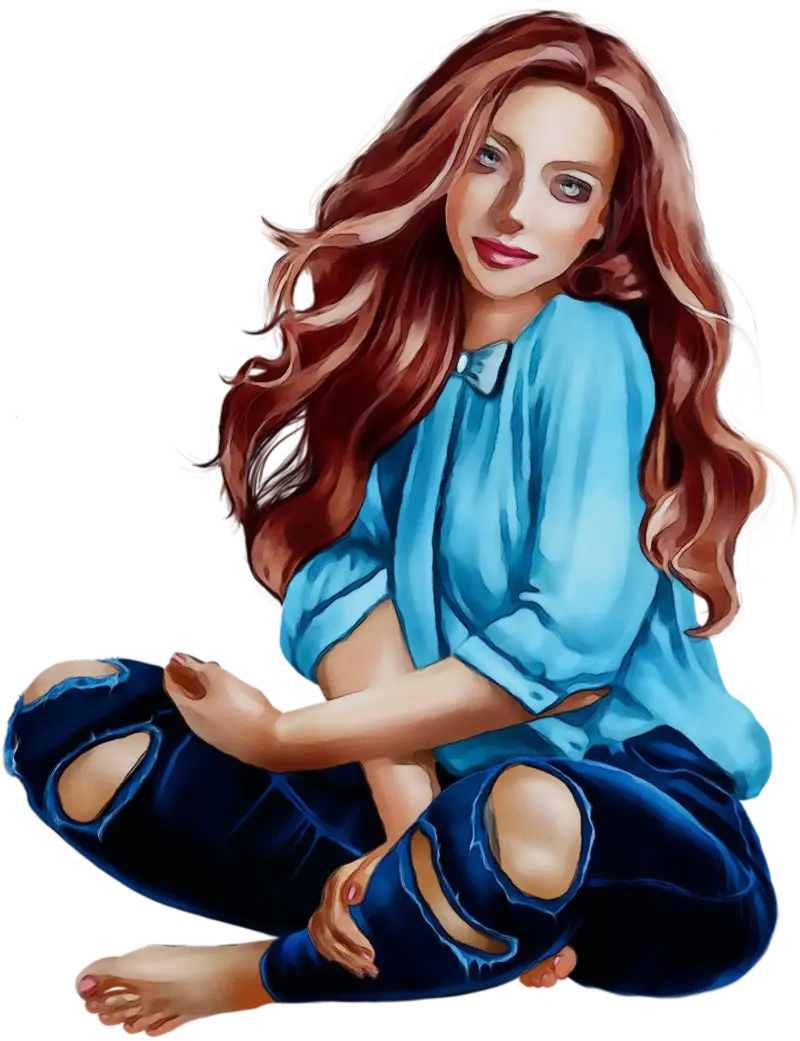 Woman Sitting in Casual Pose
