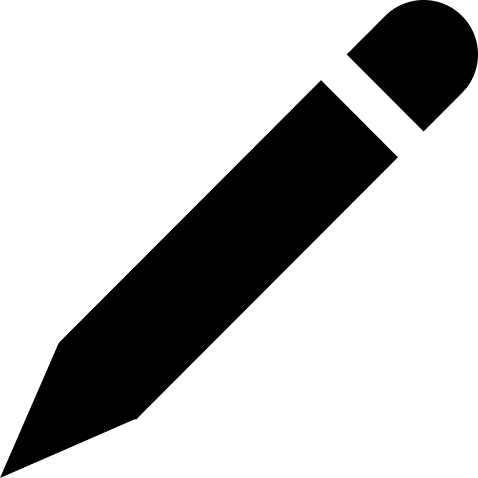 Black Pencil Minimalist Icon