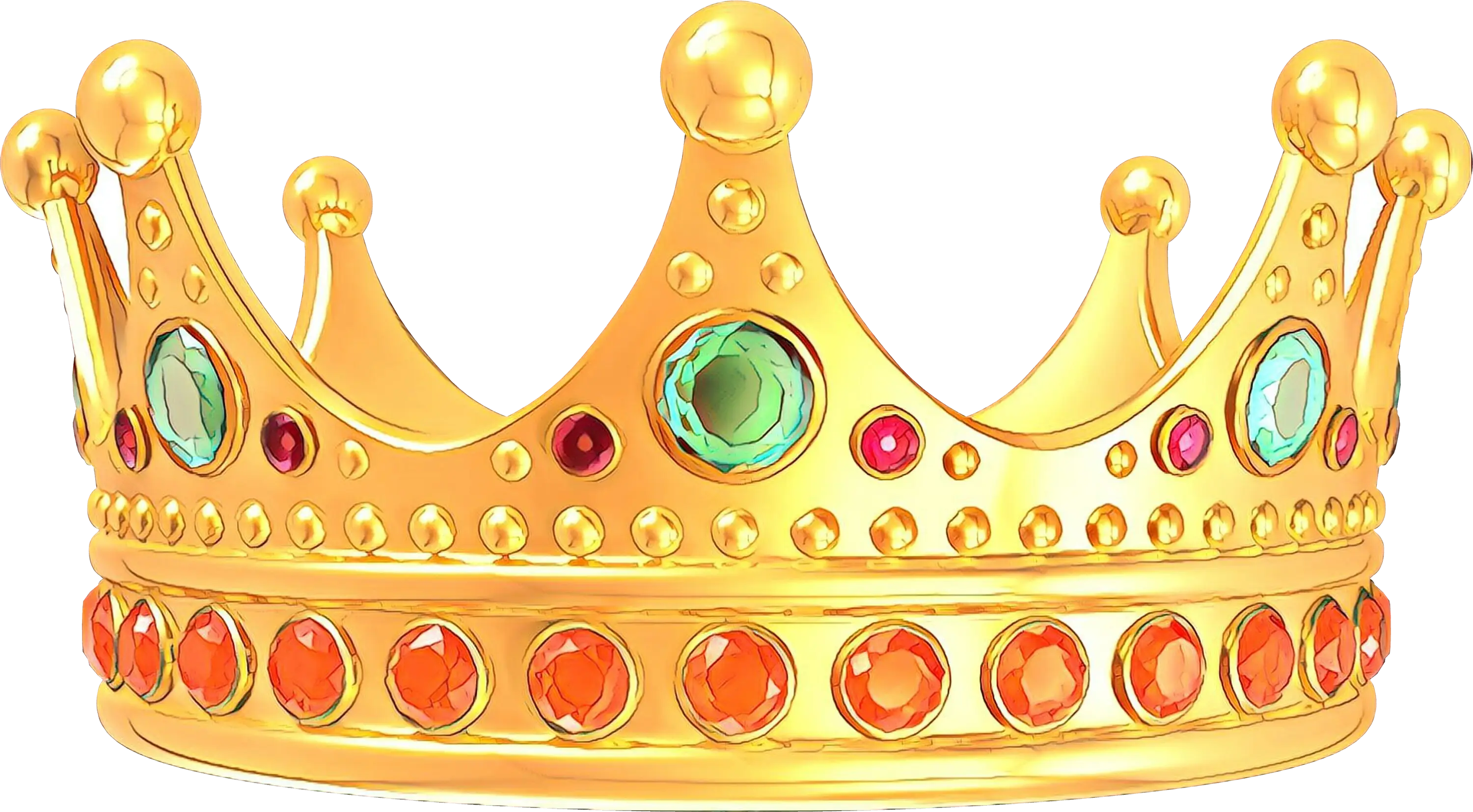 Golden Jeweled Crown for Royalty