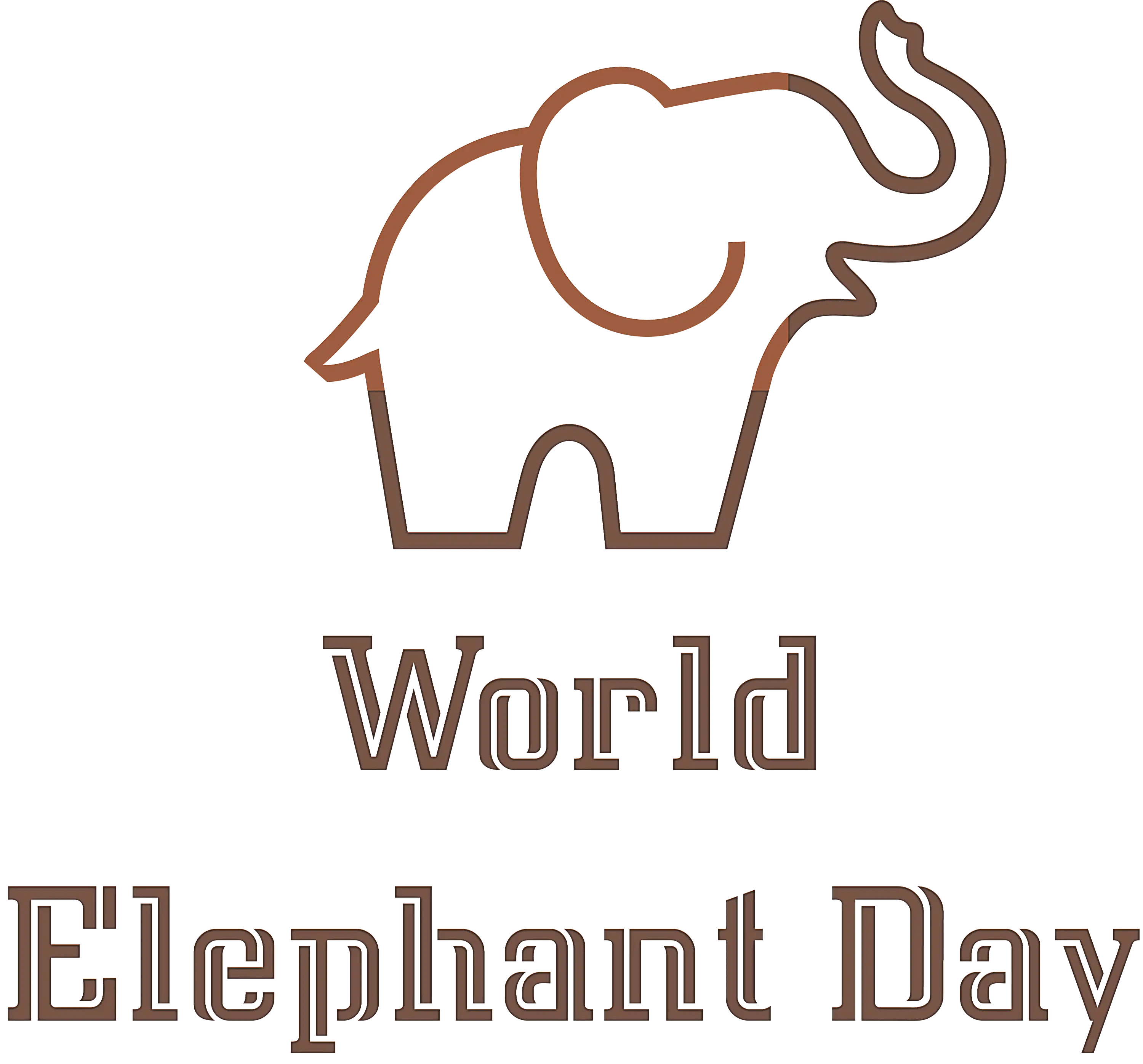 World Elephant Day Symbol Design