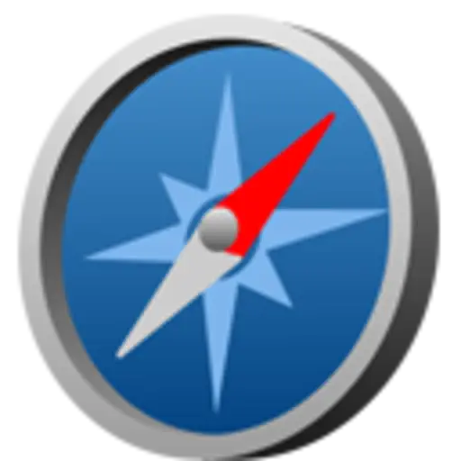 Blue and Red Digital Compass Illustration