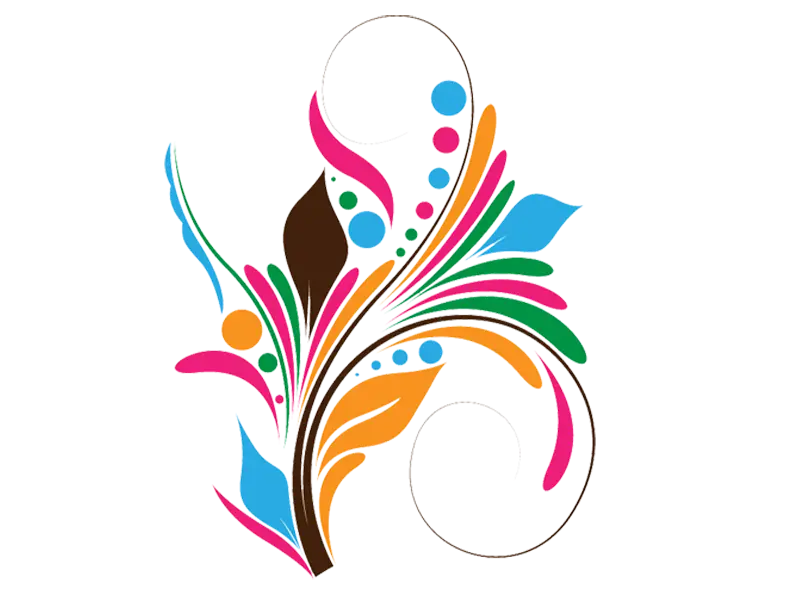 Colorful Floral Swirls Design
