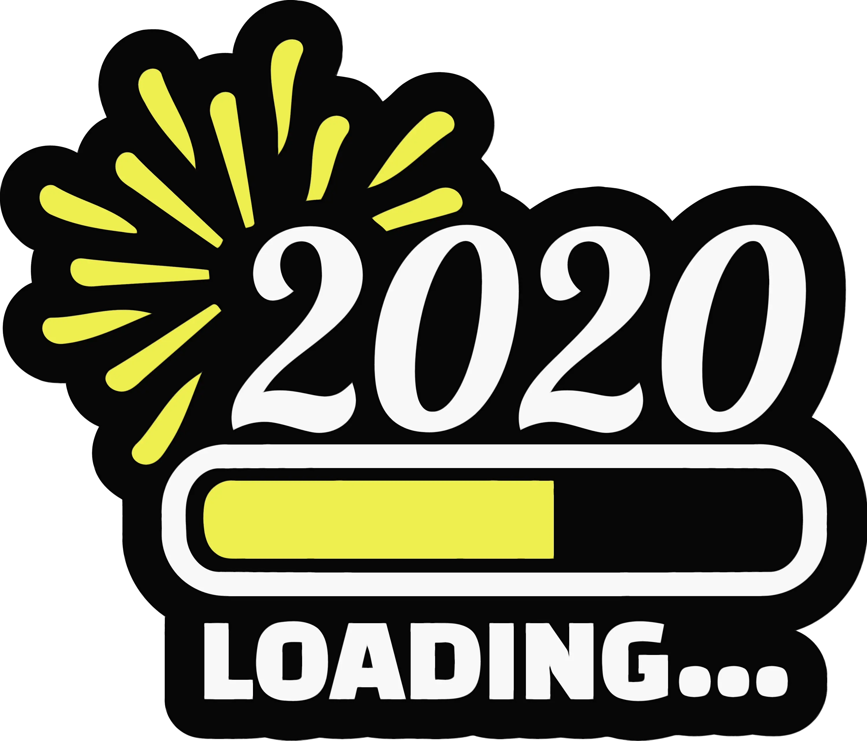 2020 Loading Bar with Fireworks
