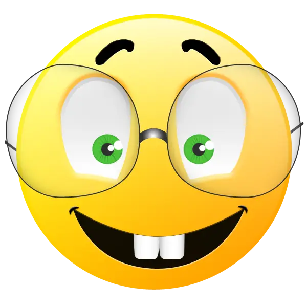 Funny Smiley Face with Glasses