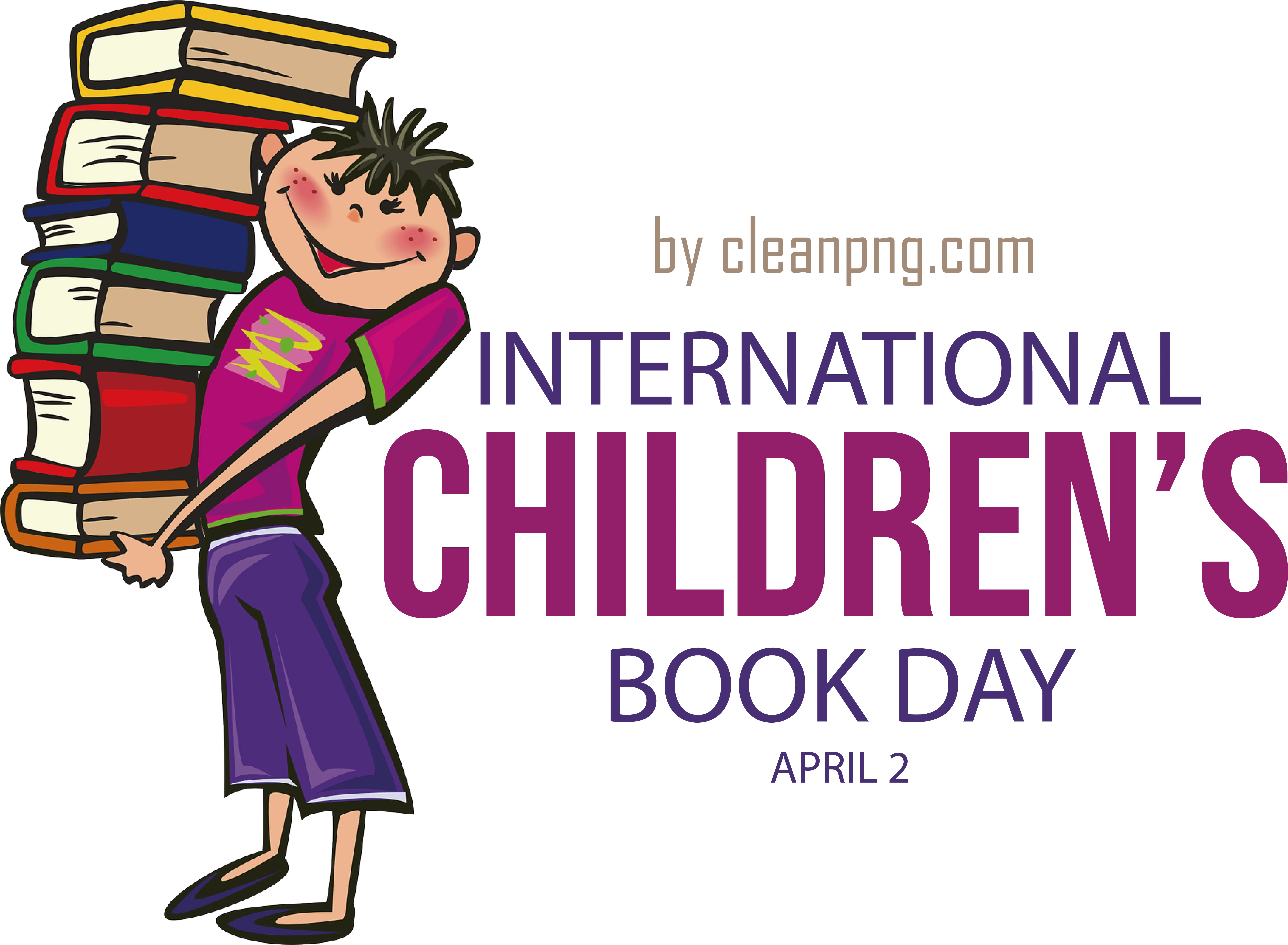 Child with Books for International Children&#039;s Book Day