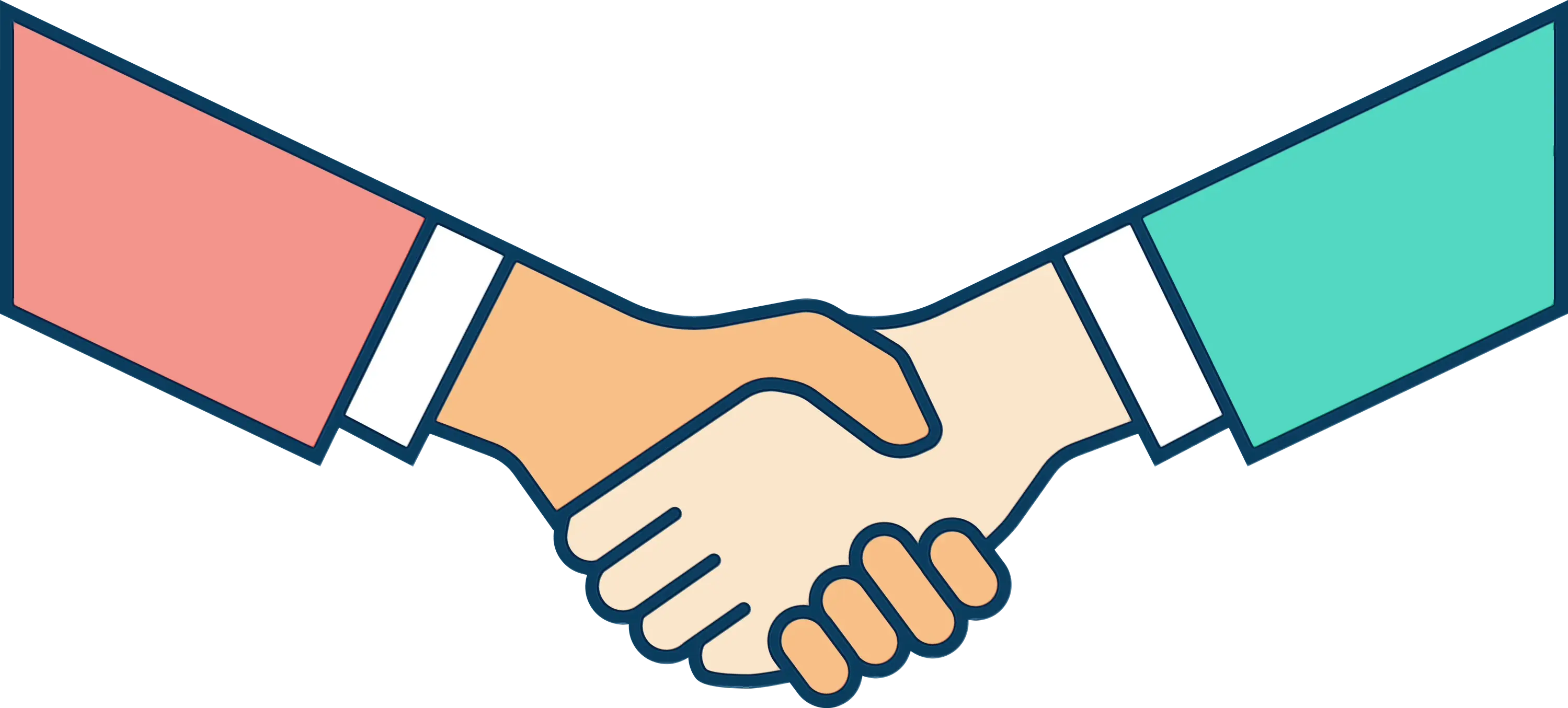 Minimal Handshake Design Illustration