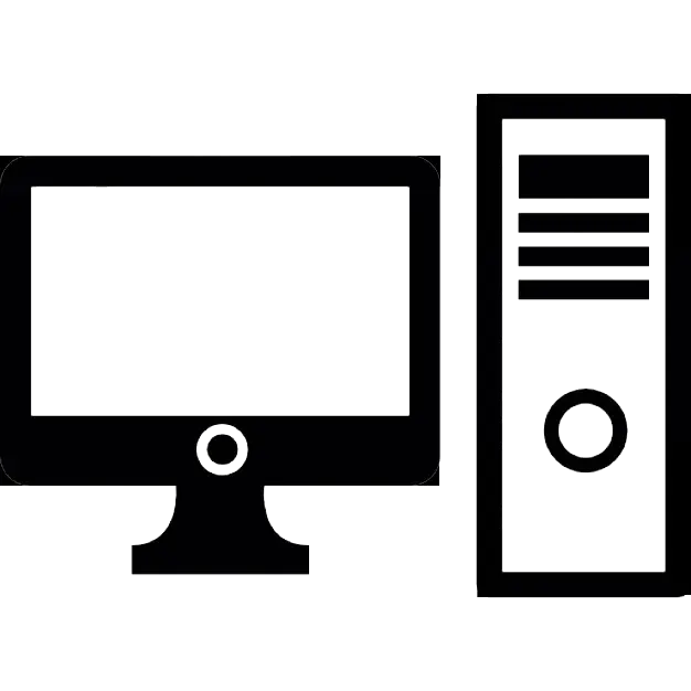Black Desktop Computer Setup