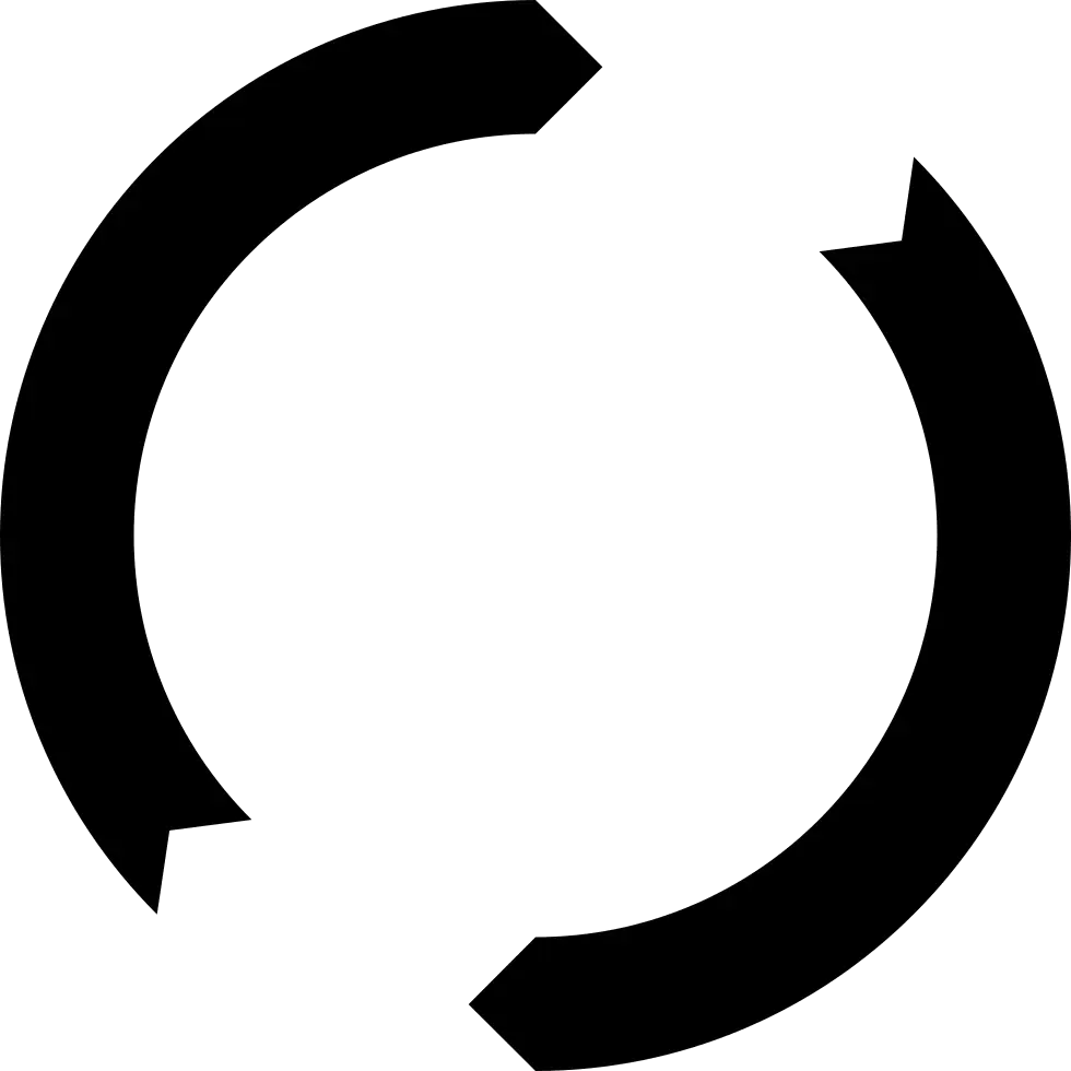 Black Circular Arrows for Refresh