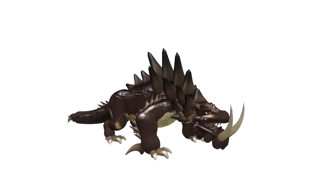 Spiky Monster with Large Tusks