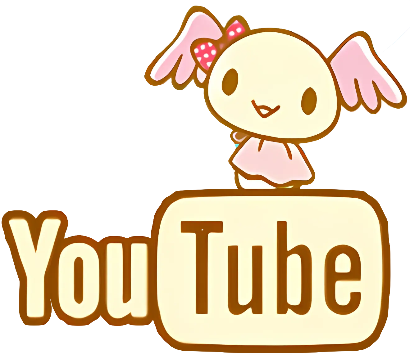 Cute Character with YouTube Logo