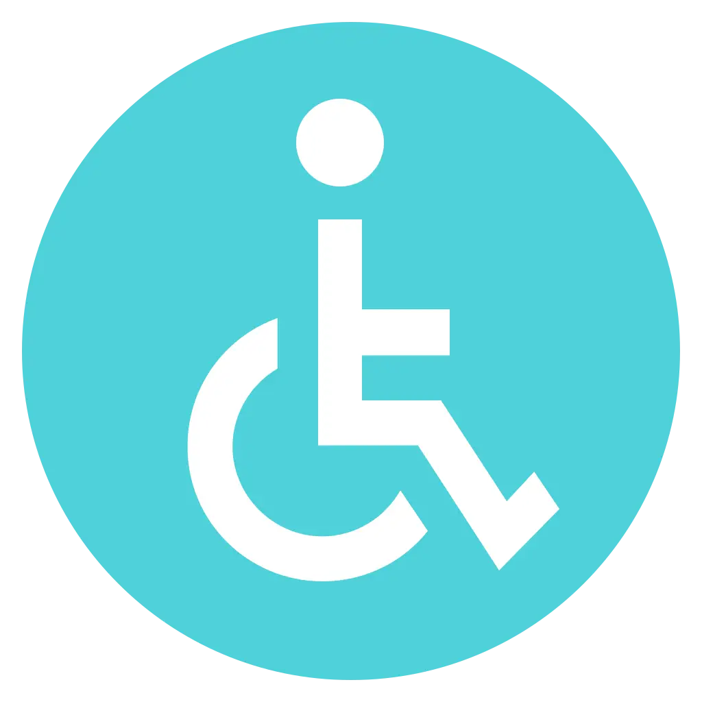 Blue International Wheelchair Symbol Icon