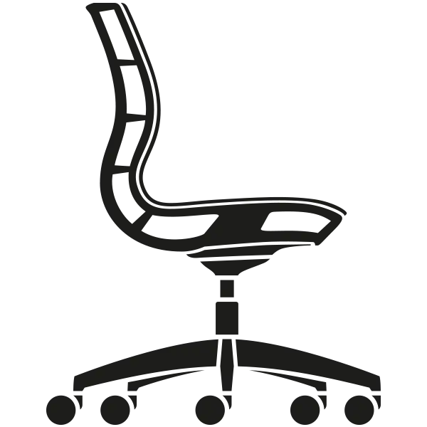 Black Office Chair with Wheels