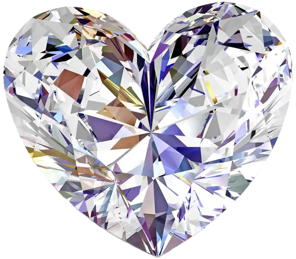 Heart-Shaped Diamond with a Sparkling Finish