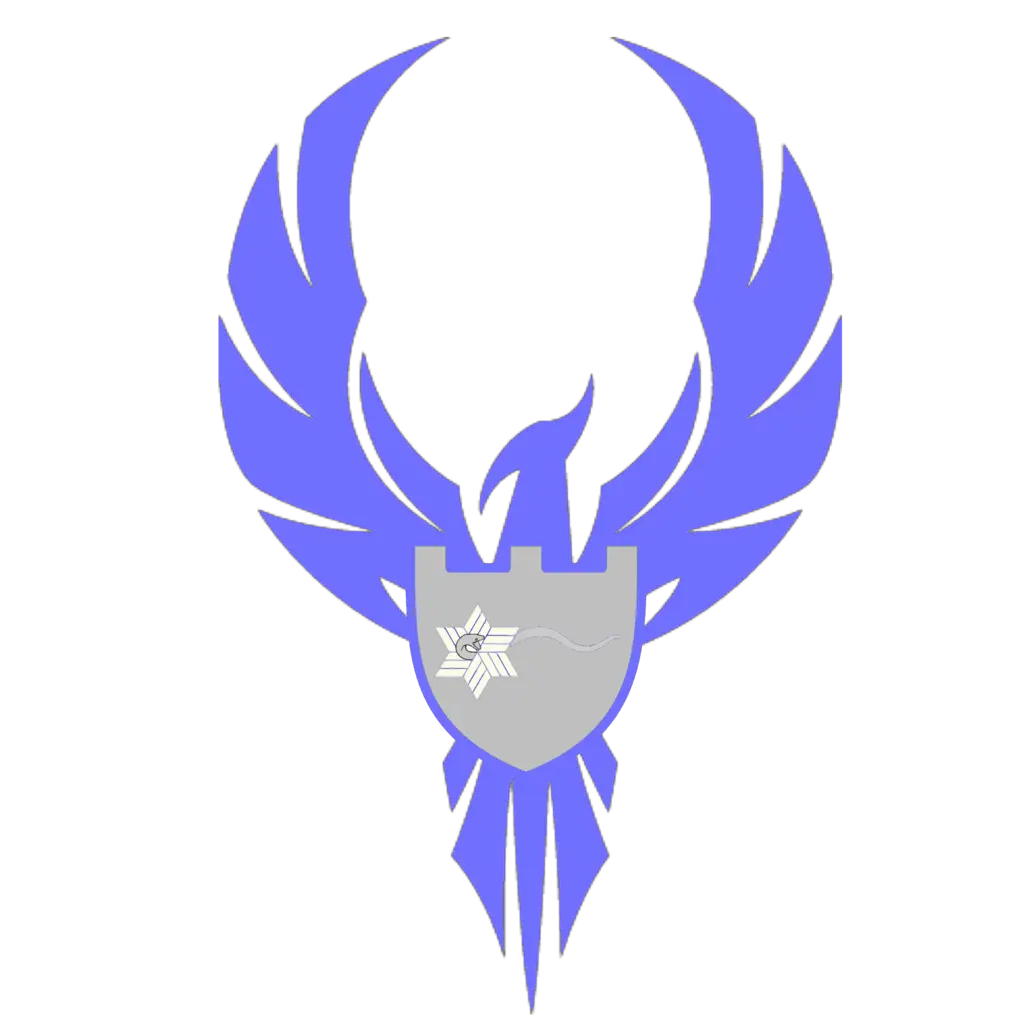 Blue Phoenix Emblem with Shield