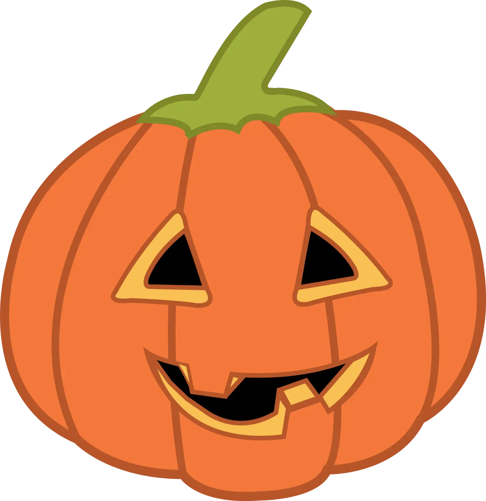 Smiling Pumpkin Illustration for Halloween