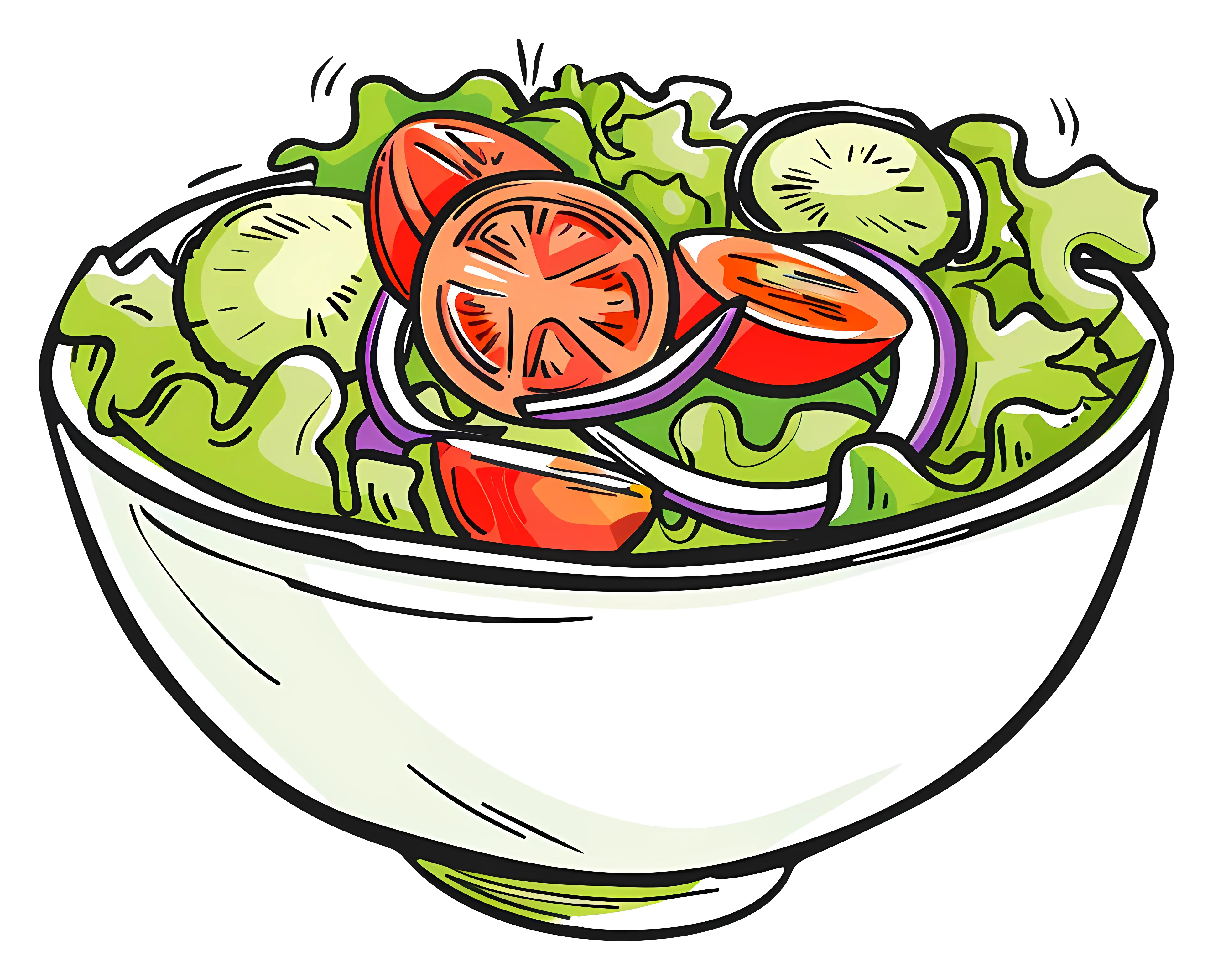 Bowl of Fresh Vegetable Salad