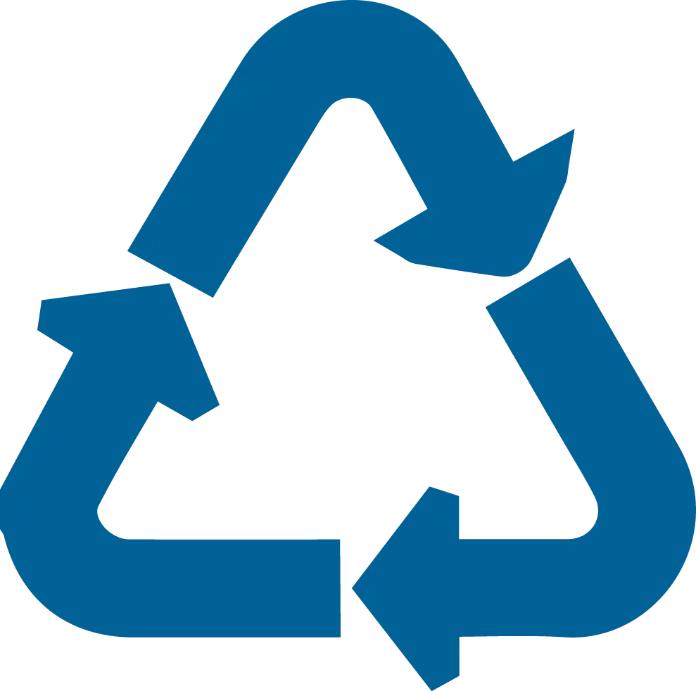 Blue Recycling Logo Icon