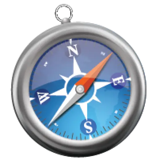 Blue Background Compass for Navigation