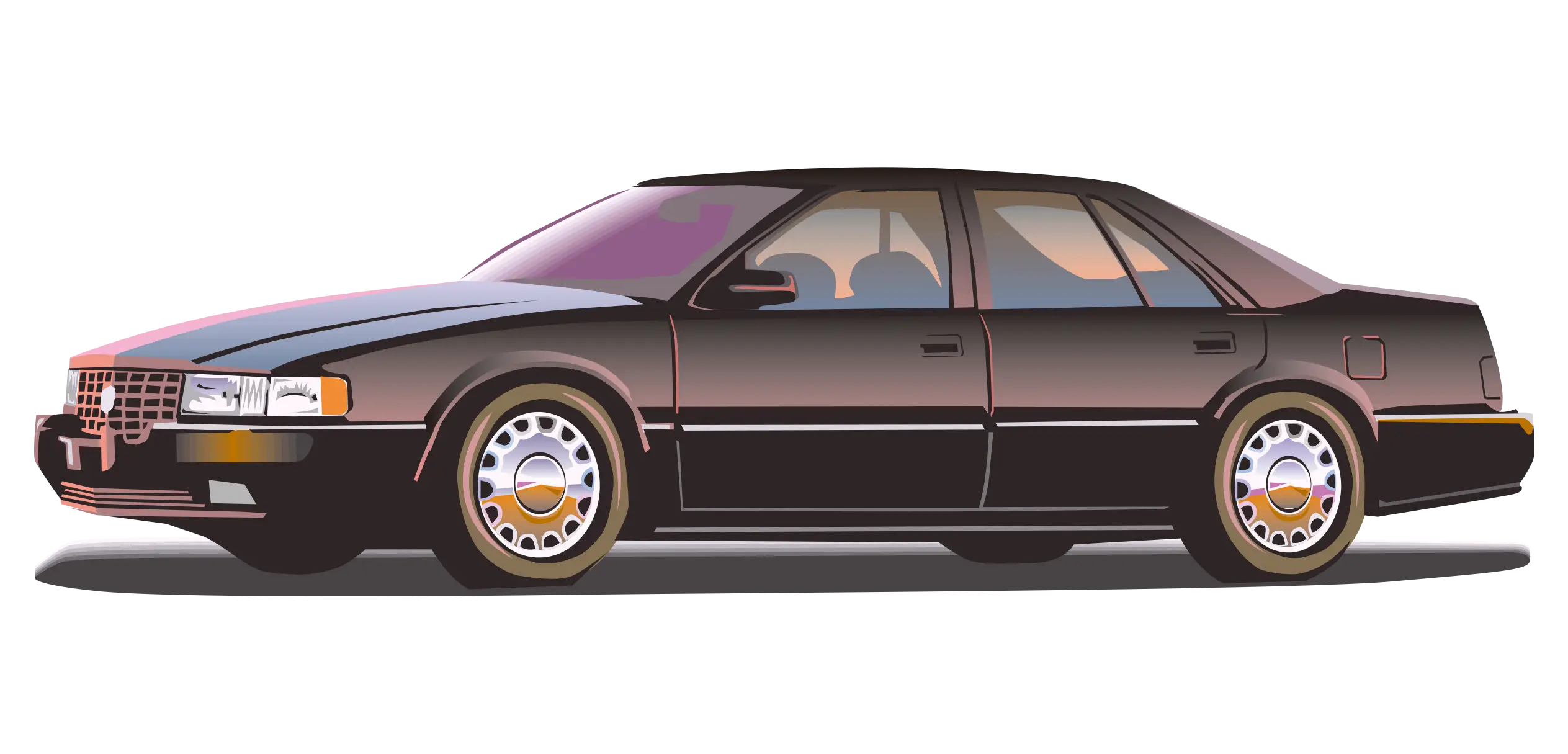 Black Luxury Sedan with Glossy Finish