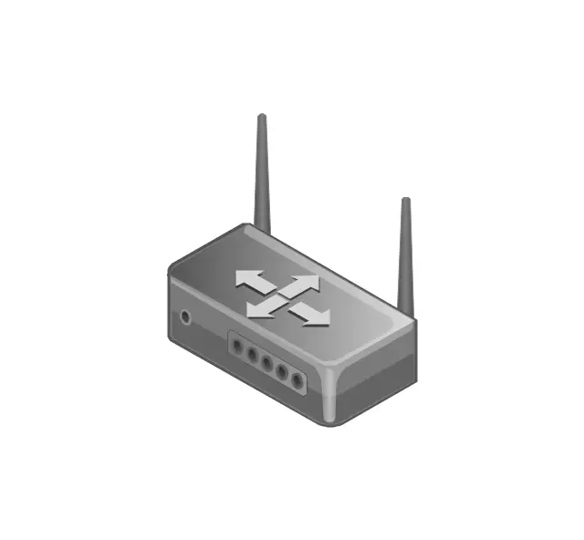 Gray Router with Antennas