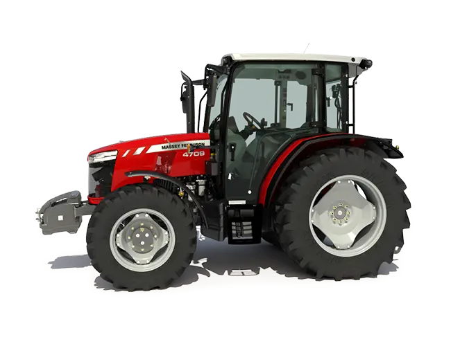 Modern Red Tractor for Agricultural Use