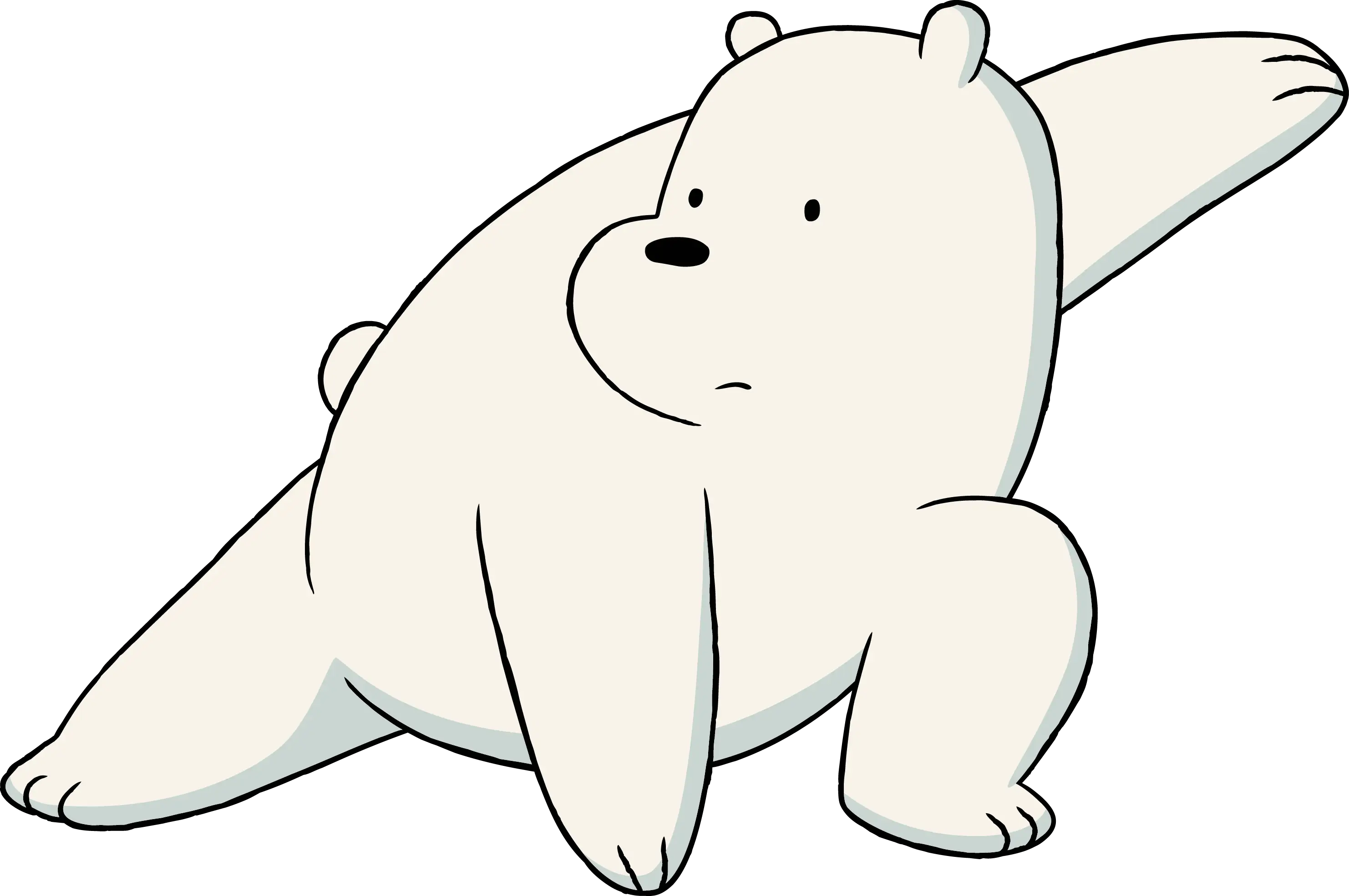 Cute White Cartoon Bear