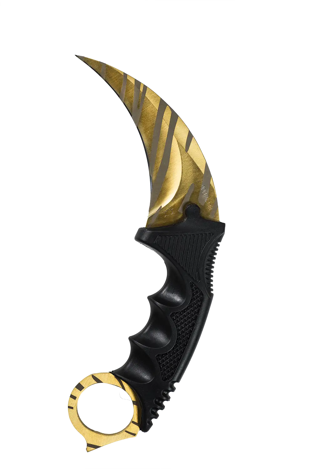 Tiger-Striped Karambit Knife
