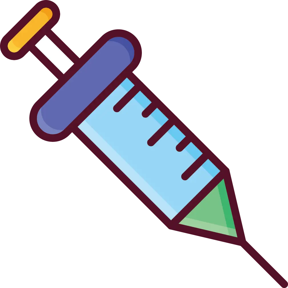 Syringe with Green Liquid Illustration