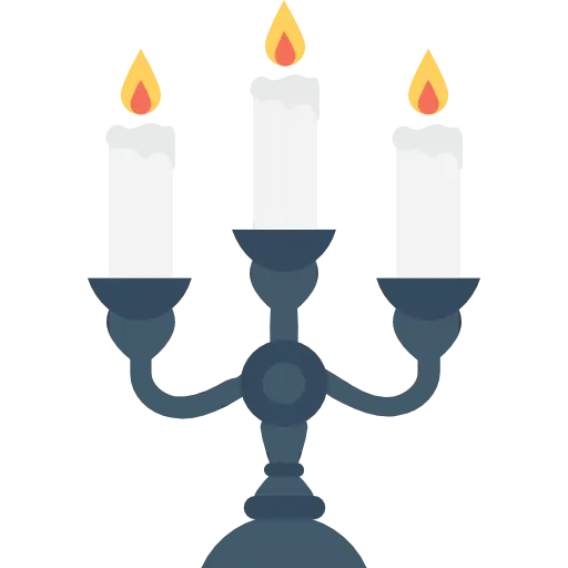 Candelabra with Burning Candles