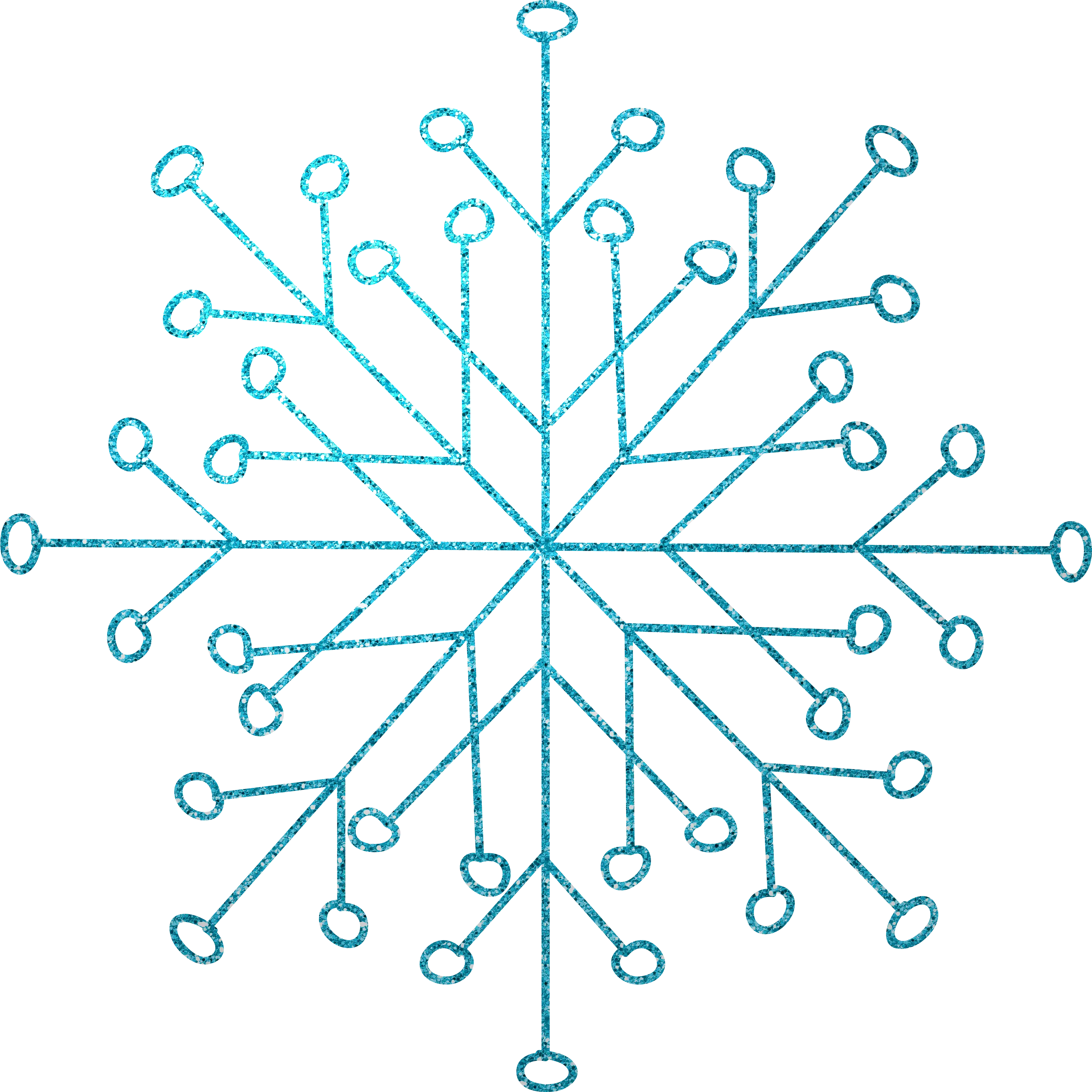 Intricate Blue Snowflake