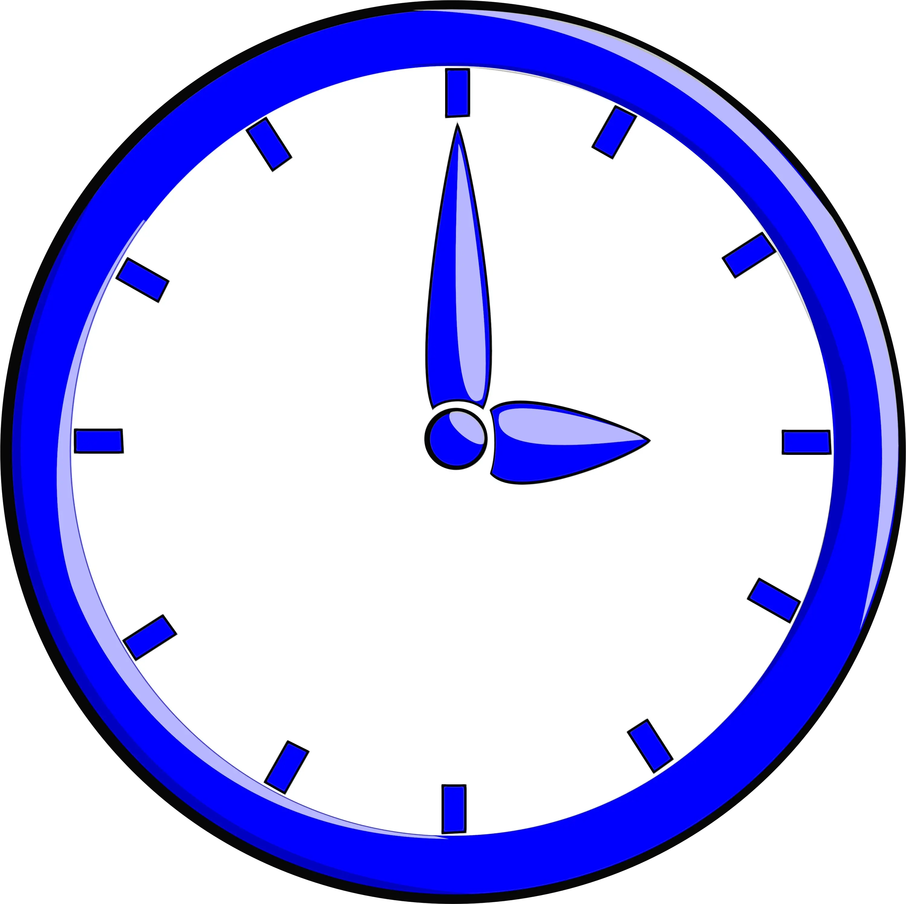 Simple Blue Clock Icon