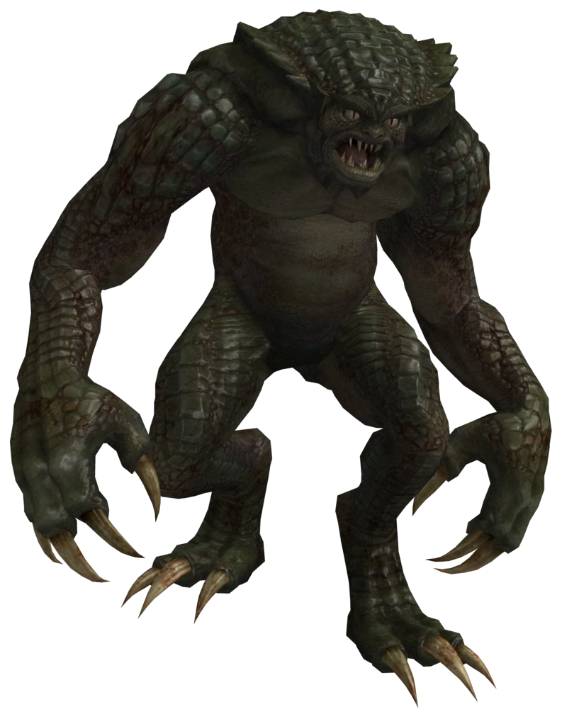 Scary Green Monster with Claws