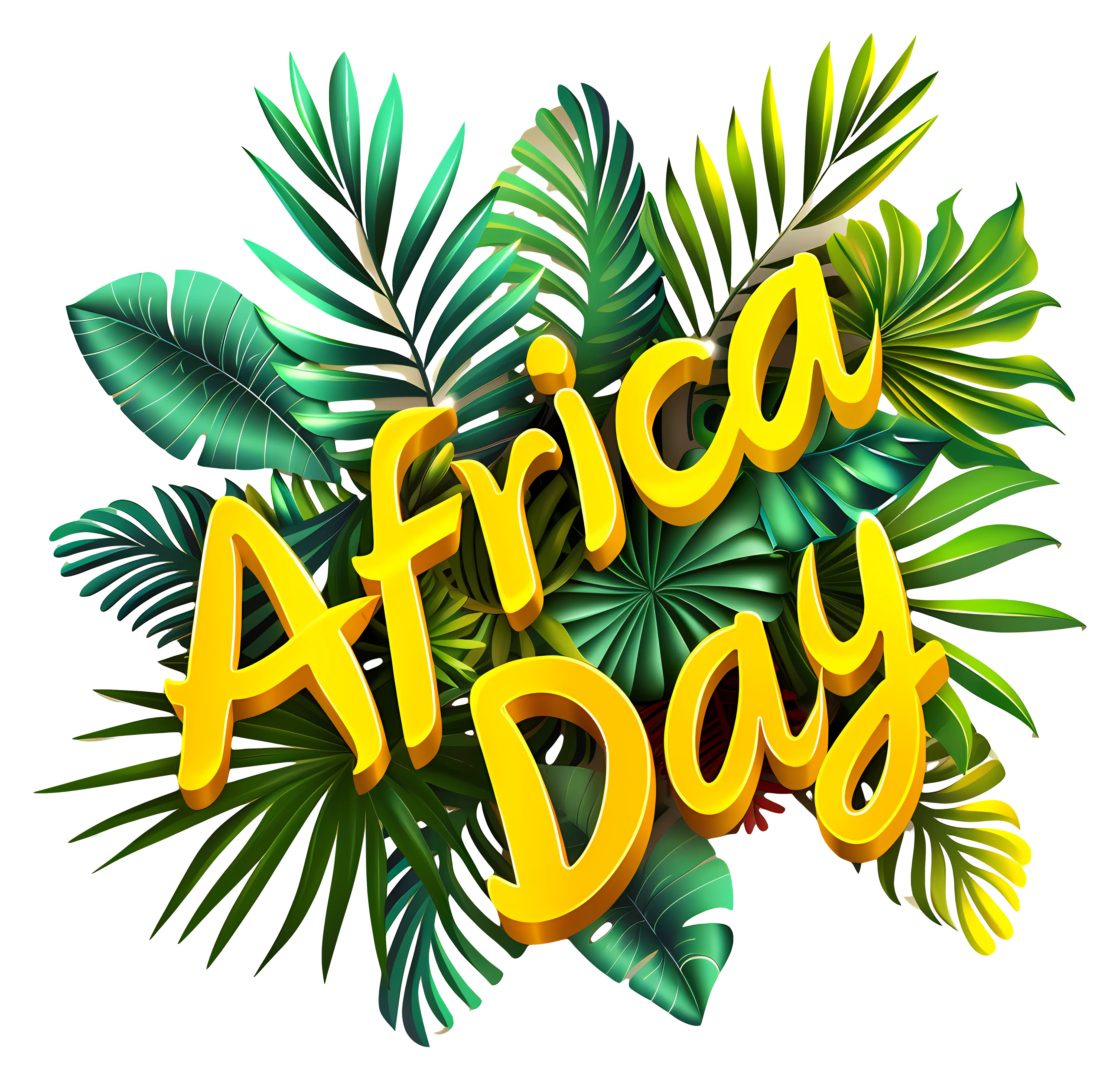Green and Yellow Africa Day Celebration
