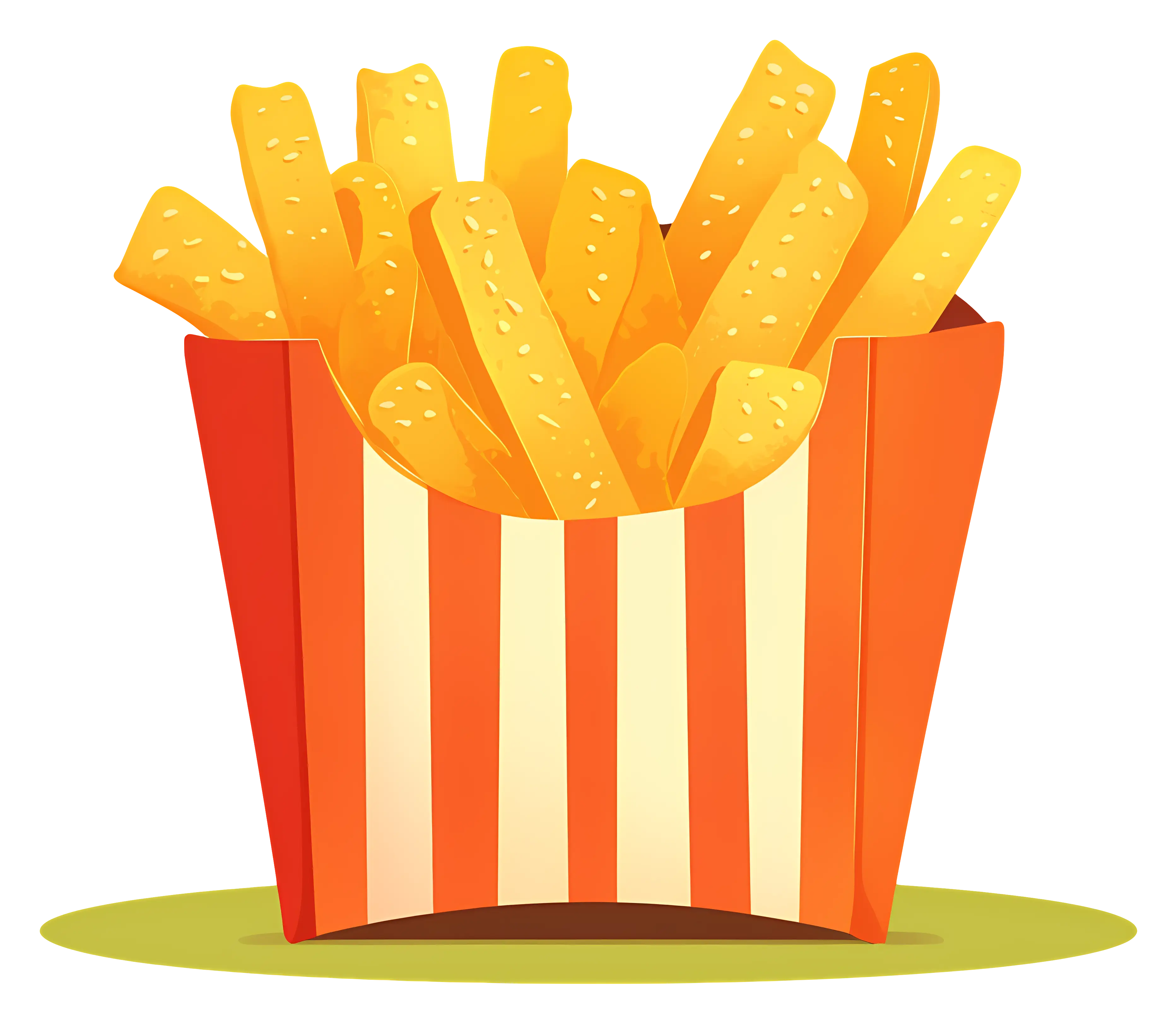 French Fries in a Box Illustration