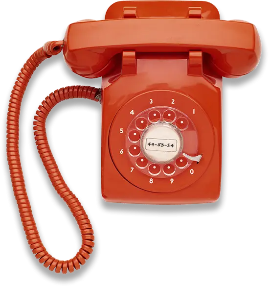Vintage Red Rotary Telephone