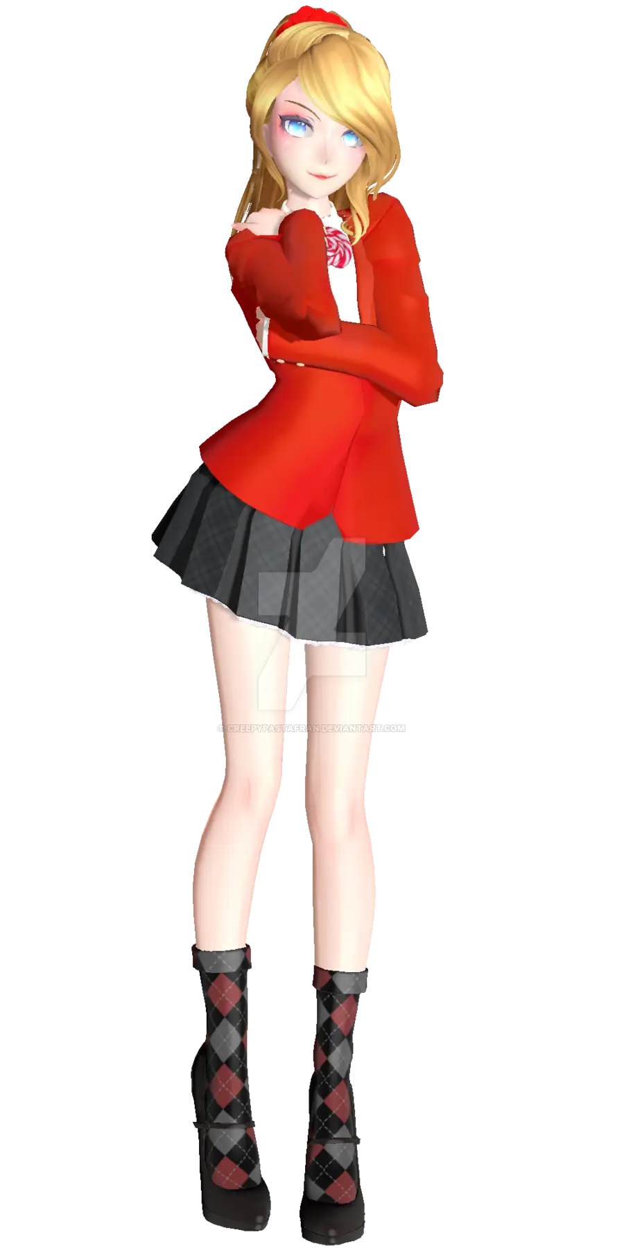 Anime Girl in Red Outfit