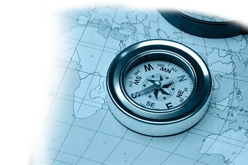 Compass on Map for Navigation