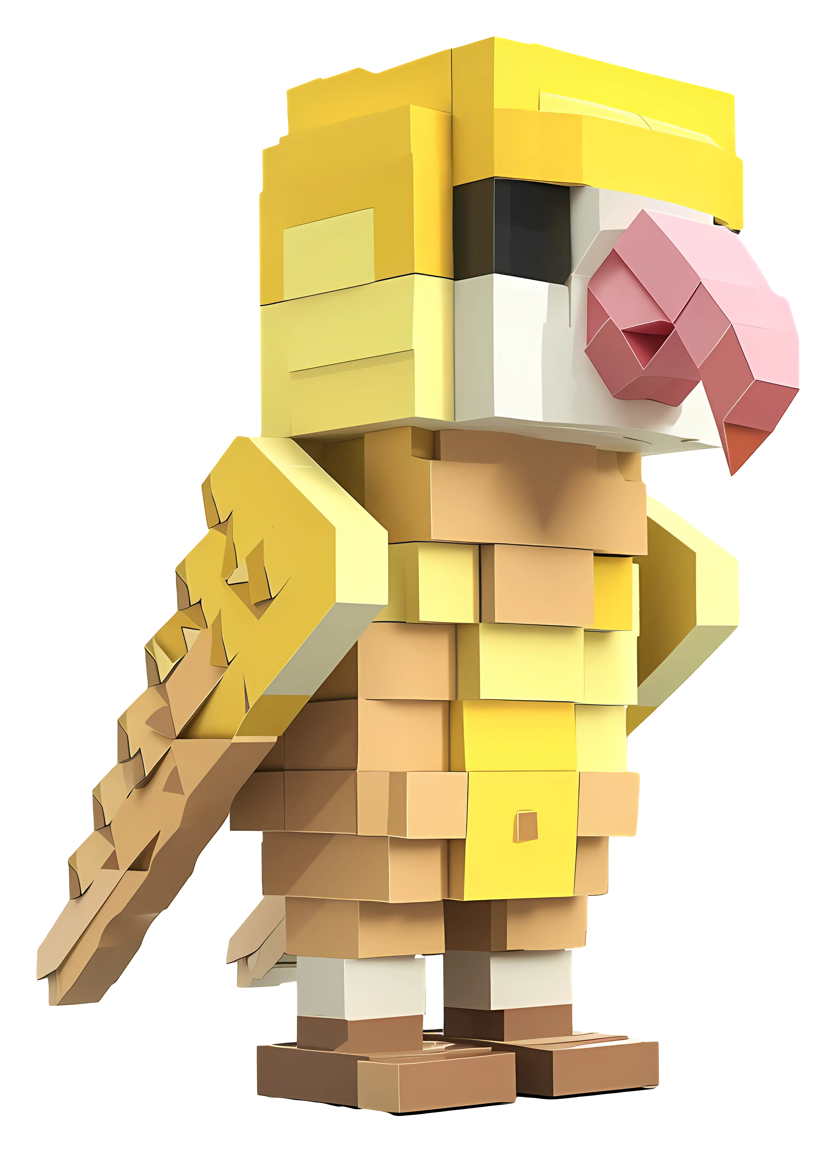 Pixelated Yellow Bird