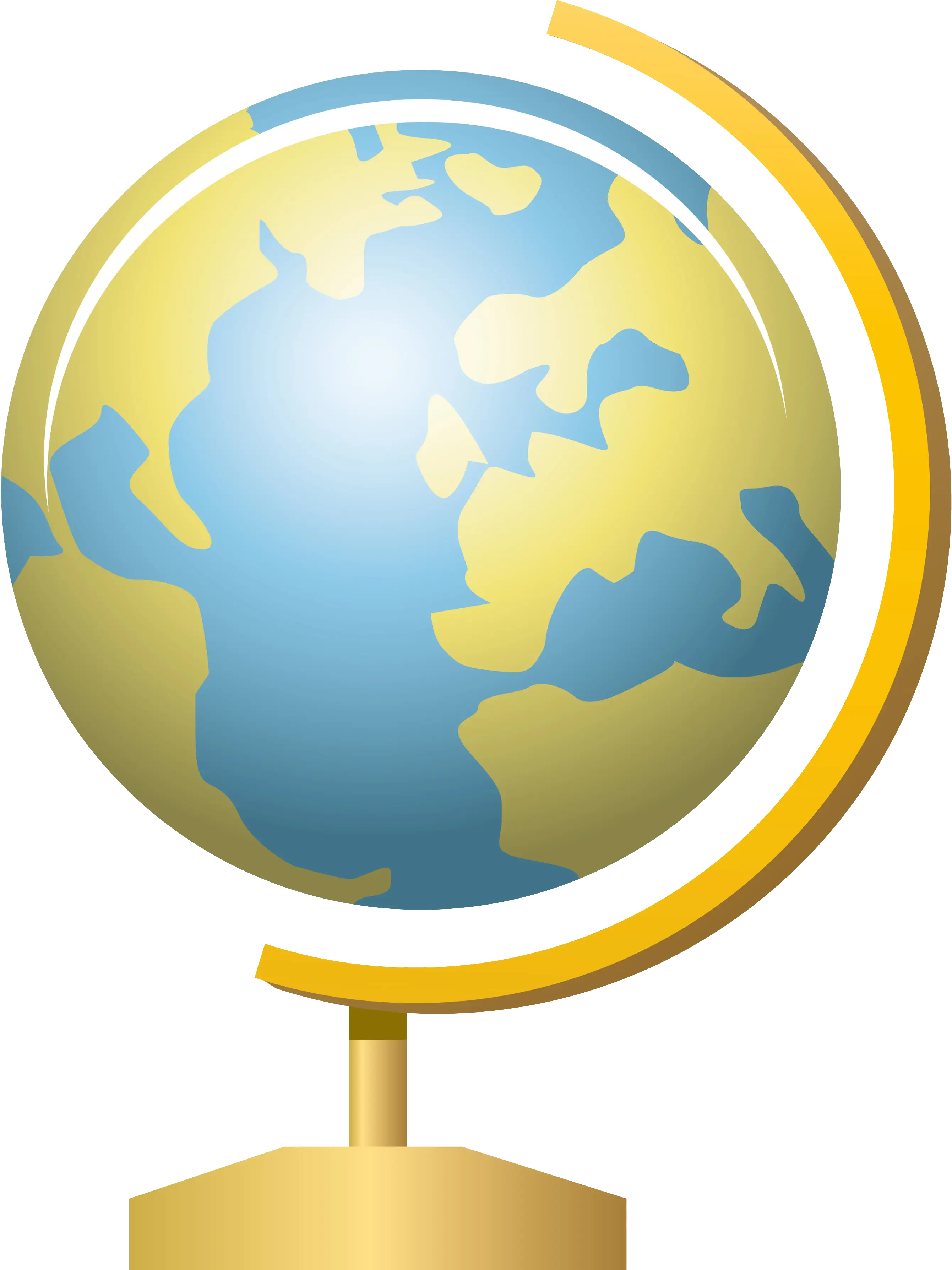 Colorful Geographic Globe on Stand