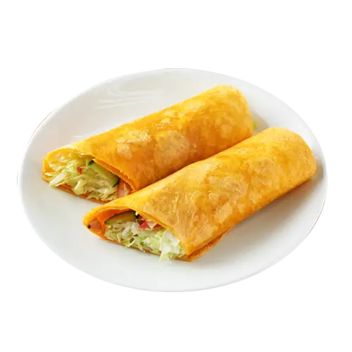 Rolled Tortilla Wraps on a Plate