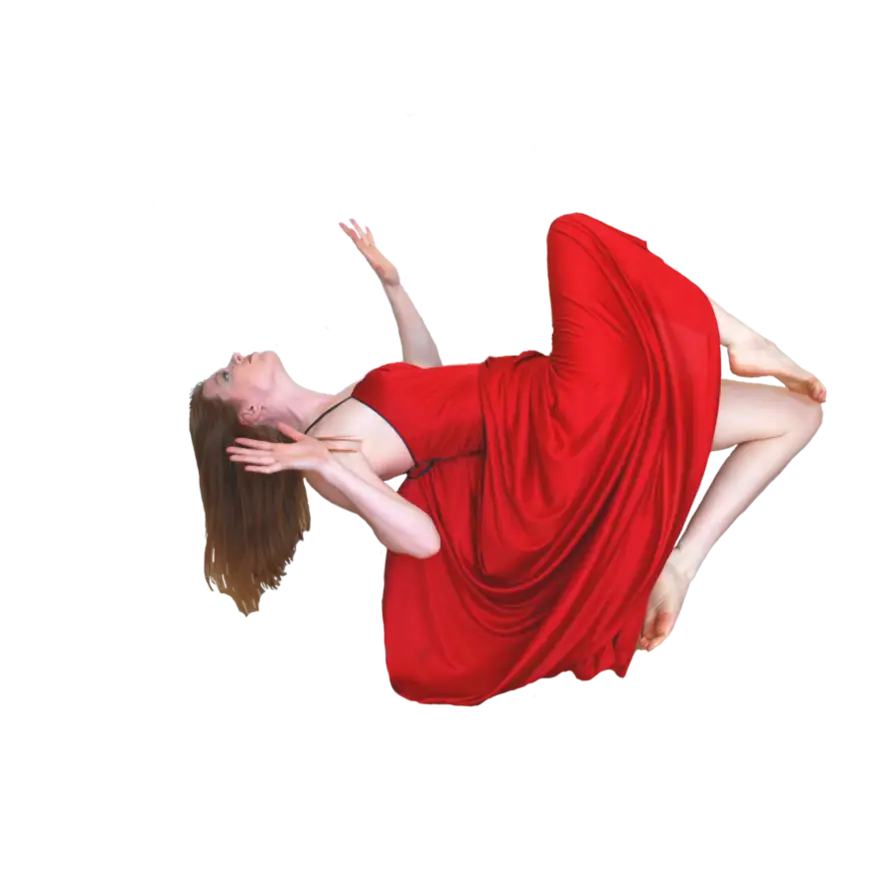 Woman in Red Dress Posing