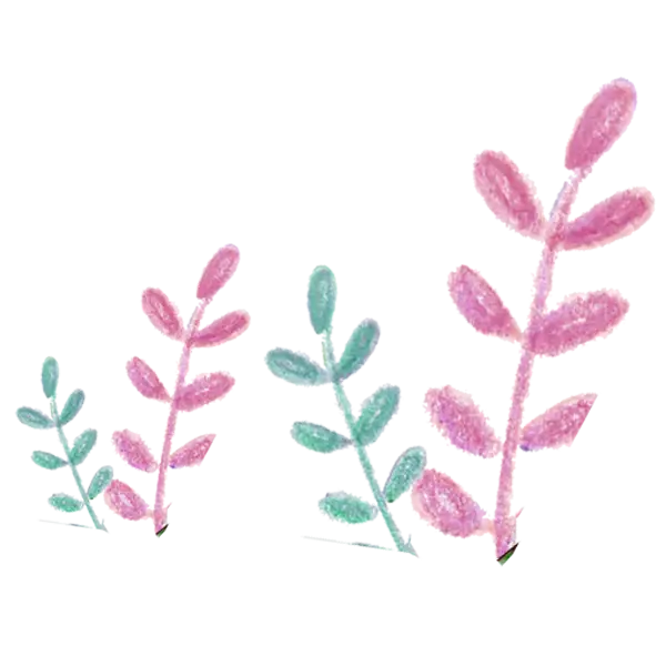 Colorful Doodle Plants